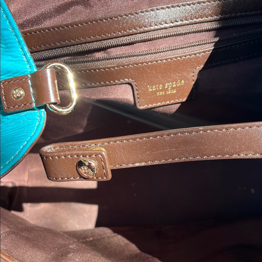Kate Spade Blue and Brown Shoulder Bag - Picture 7 of 11